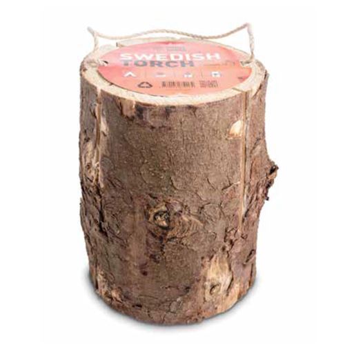 Swedish Torch Log Vulcano 25cm - Perfect for Camping, Hiking, and Outdoor Fun