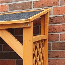 Premium Log Store - Honey Brown | Sturdy Wood Rack with Felt Roof for Reliable Firewood Storage