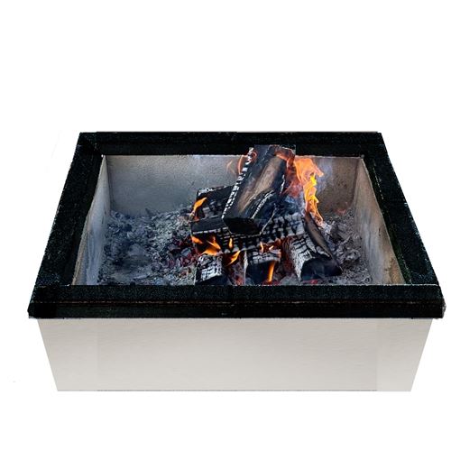 Vulcano Outdoor Stone Fireplace Fire Pit Kit - DIY Assembly for Garden