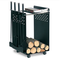 Firewood Log Holder and Fireplace Accessories