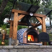 Blue Mosaic Outdoor Wood Fired Oven 