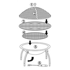 Portable Fire Pit Lucio Folding Fire Bowl