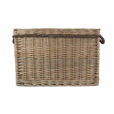 Set of 2 Rectangular Rope-Handled Log Baskets - Stylish and Durable Fireplace Storage