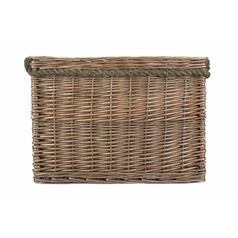 Medium Rectangular Rope-Handled Log Basket - Stylish and Durable Fireplace Accessory