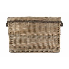 Large Rectangular Rope-Handled Log Basket - Stylish and Durable Fireplace Accessory