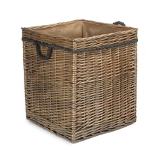 Size 2 Antique Wash Square Storage Basket - Stylish and Versatile Storage Solution