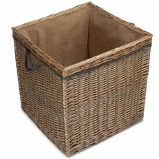 Size 3 Antique Wash Square Storage Basket - Stylish and Versatile Storage Solution