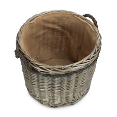 Size 1 Antique Wash Round Storage Basket - Stylish and Versatile Storage Solution