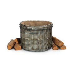 Size 2 Antique Wash Round Storage Basket - Stylish and Versatile Storage Solution