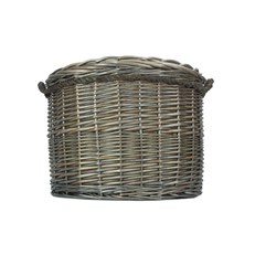 Size 2 Antique Wash Round Storage Basket - Stylish and Versatile Storage Solution