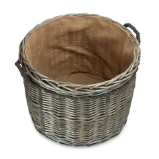 Size 2 Antique Wash Round Storage Basket - Stylish and Versatile Storage Solution