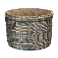 Size 3 Antique Wash Round Storage Basket - Stylish and Versatile Storage Solution