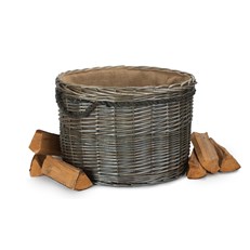 Size 3 Antique Wash Round Storage Basket - Stylish and Versatile Storage Solution