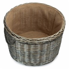 Size 3 Antique Wash Round Storage Basket - Stylish and Versatile Storage Solution