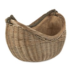 Antique Wash Rope-Handled Carrying Basket - Stylish and Versatile Storage Solution