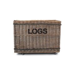 Jumbo 'Logs' Basket with Wheels - Stylish and Movable Fireside Storage Solution