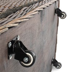 Jumbo 'Logs' Basket with Wheels - Stylish and Movable Fireside Storage Solution