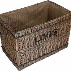 Jumbo 'Logs' Basket - Stylish and Generous Fireside Storage Solution