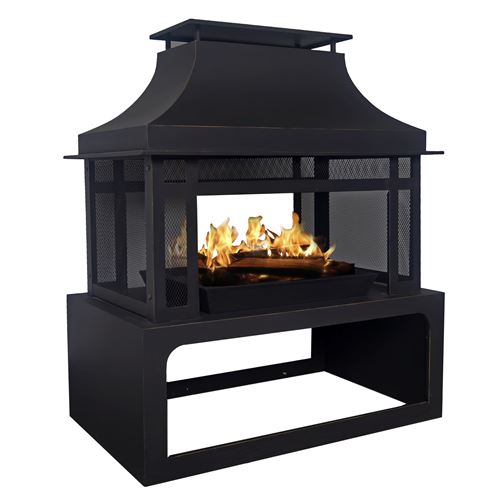 Outdoor Garden Fireplace – Wood Log Burning Fireplace for Outdoor Garden Heating